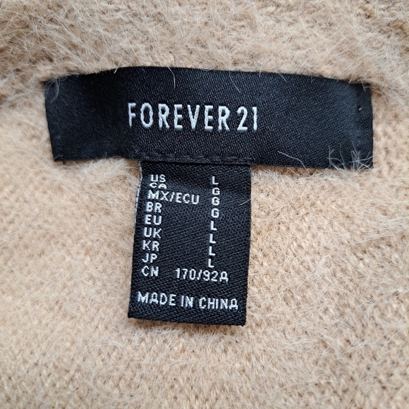 Beige Eye Lash Pullover Sweater   Size L - Picture 3 of 3